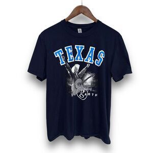 Garth Brooks Stadium Tour Texas T-Shirt Navy Blue Country Music Size L 20x27.5